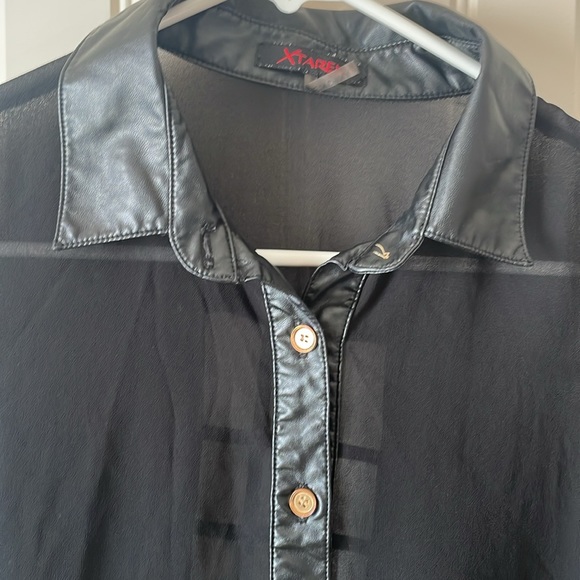 Xtaren M Black sheer sexy blouse - Picture 3 of 12